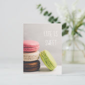 Macaroons in Pastellfarben, Vintag Postkarte (Stehend Vorderseite)
