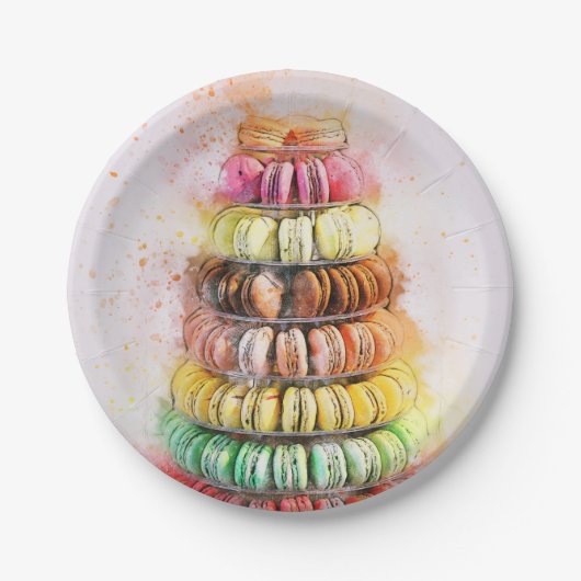 Macaroons Pappteller (Vorderseite)
