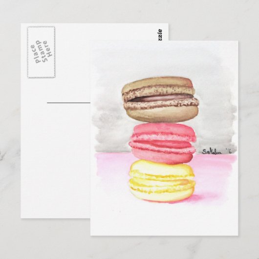 Macaroons Postkarte (Vorne/Hinten)