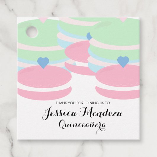 Macaroons Quince Sweet 16 Geschenkanhänger (Vorderseite)