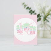 Macaroons Quince Sweet 16 Pastel RSVP Karte (Stehend Vorderseite)