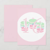 Macaroons Quince Sweet 16 Pastel RSVP Karte (Vorne/Hinten)