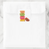 Macaros Quadratischer Aufkleber (Tasche)