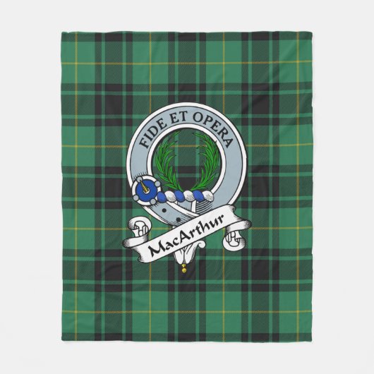 MacArthur Ancient Clan Abzeichen Tartan Kariert Fleecedecke (Vorderseite)