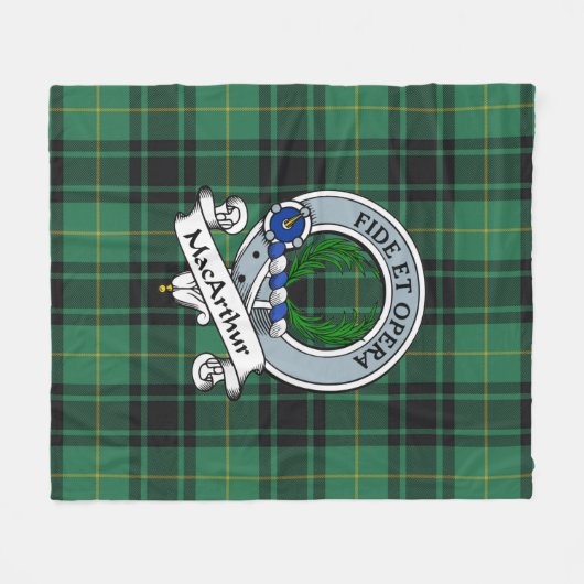 MacArthur Ancient Clan Abzeichen Tartan Kariert Fleecedecke (Vorderseite (Horizontal))