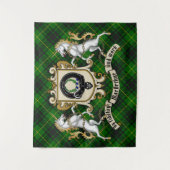 MacArthur Clan Abzeichen & Unicorns mit Tartan Wandteppich (Vorderseite)