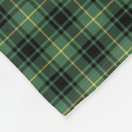 MacArthur Clan Black and Green Tartan Fleecedecke