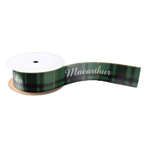 Macarthur Clan karierter schottischer Tartan Satinband