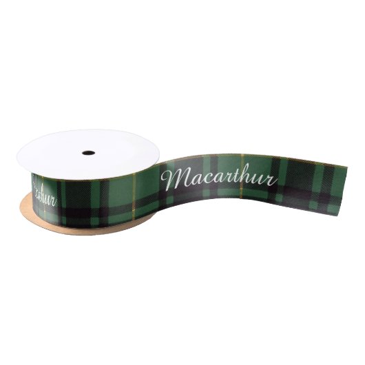 Macarthur Clan karierter schottischer Tartan Satinband (Spule)