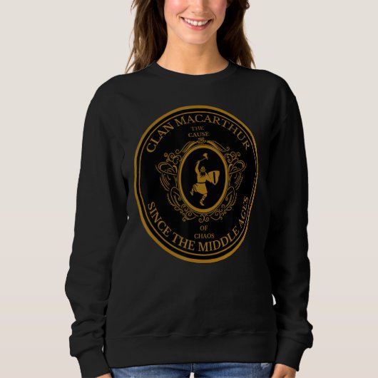 MacArthur Clan Scottish Swordsman Sweatshirt (Vorderseite)