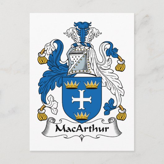 MacArthur-Familienwappen Postkarte (Vorderseite)