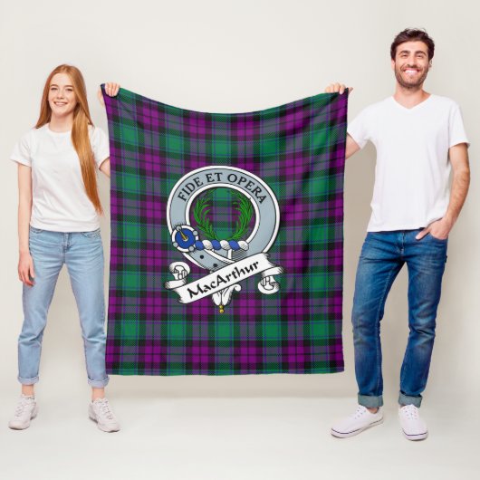 MacArthur Milton Clan Abzeichen Tartan Kariert Fleecedecke (Beispiel)