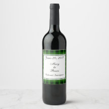 MacArthur Scottish Wedding Wine Label
