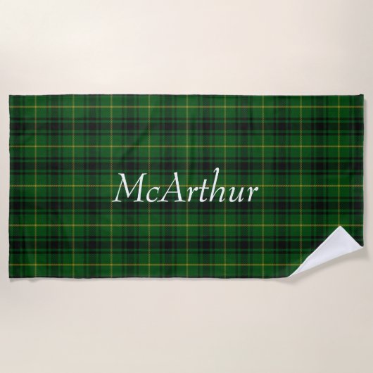MacArthur Tartan Plaid Beach Towel Strandtuch (Vorderseite)