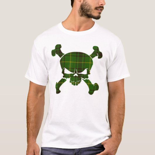 MacArthur Tartan Skull No Banner T-Shirt (Vorderseite)