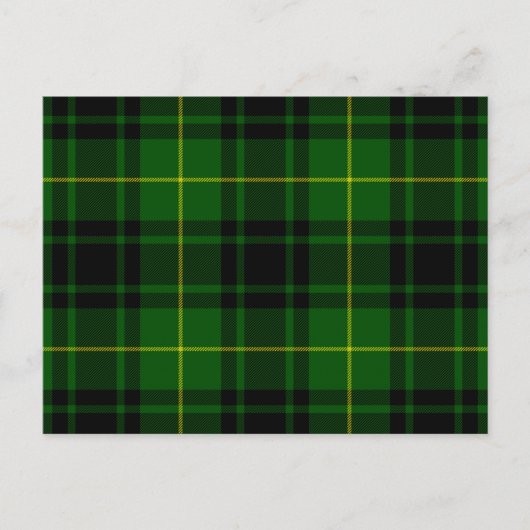 MacArthur Tartgrün kariert Postkarte (Vorderseite)