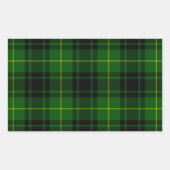 MacArthur Tartgrün kariert Rechteckiger Aufkleber (Vorderseite)