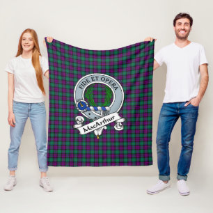 MacArthur von Milton Clan Abzeichen Tartan Kariert Fleecedecke