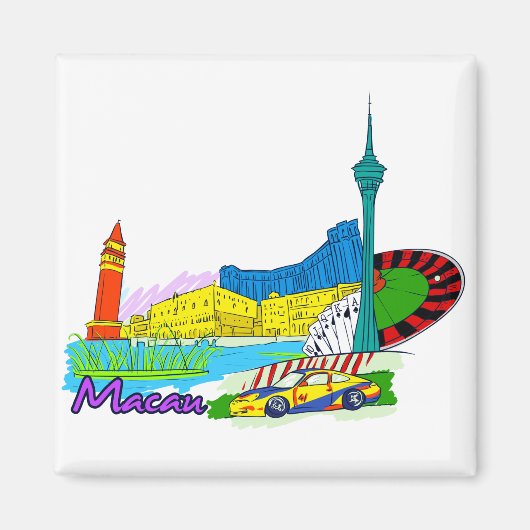 Macau - China.png Magnet (Vorne)