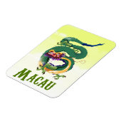 Macau China Vintages Reiseplakat Postkarte Magnet (Linke Seite)