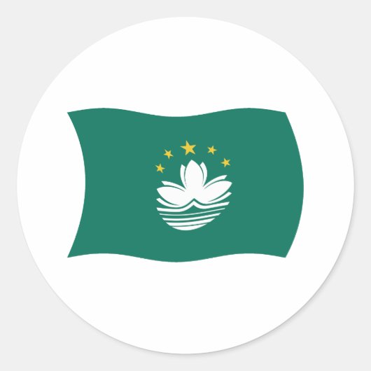 Macau-Flag-Aufkleber Runder Aufkleber (Vorderseite)