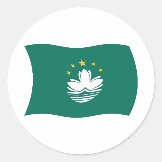 Macau-Flag-Aufkleber Runder Aufkleber (Vorderseite)