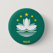 Macau Flag Charming Patriotic Button (Vorderseite)