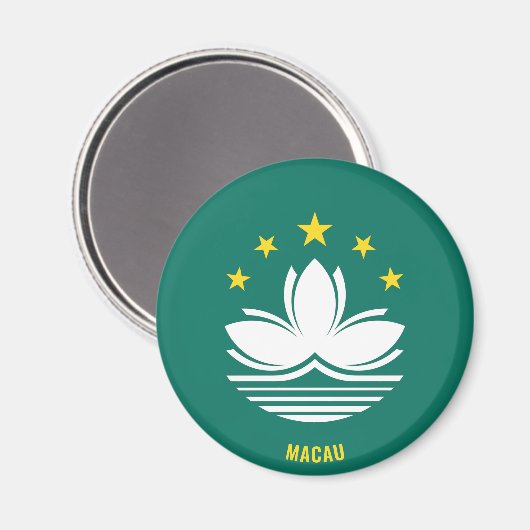 Macau Flag Charming Patriotic Magnet (Vorderseite/Rückseite)