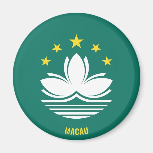 Macau Flag Charming Patriotic Magnet (Vorne)