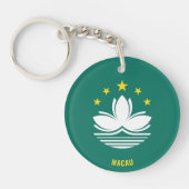 Macau Flag Charming Patriotic Schlüsselanhänger (Vorderseite)