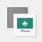 Macau Flag Design Magnet (Vorderseite/Rückseite)