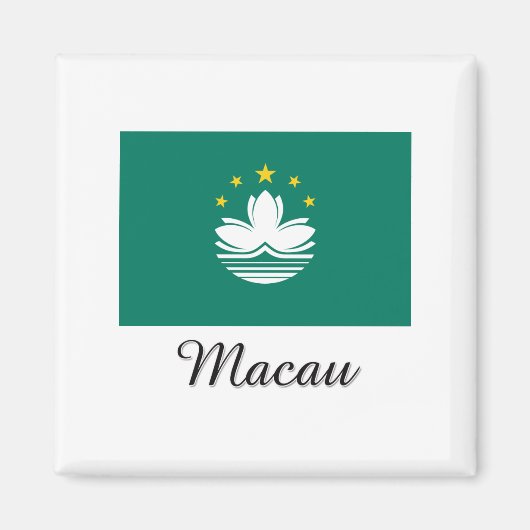 Macau Flag Design Magnet (Vorne)