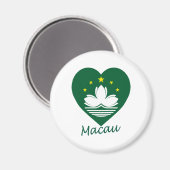Macau Flag Herz Magnet (Vorderseite/Rückseite)