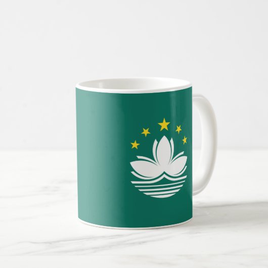 Macau Flag Keramik Tasse (VorderseiteRechts)