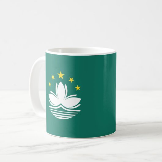 Macau Flag Keramik Tasse (Vorderseite Links)