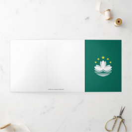 Macau-Flagge Dreifach Gefaltete Karte