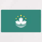 Macau-Flagge Etiketten (Design 2)