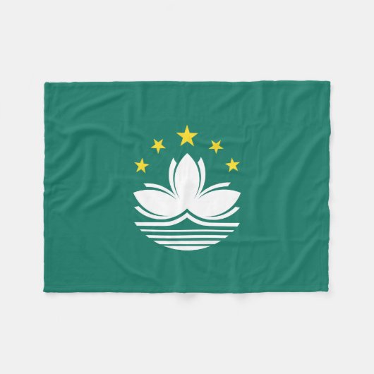 Macau-Flagge Fleecedecke (Vorderseite (Horizontal))