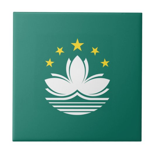 Macau-Flagge Fliese (Vorderseite)