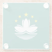 Macau-Flagge Glasuntersetzer (Rückseite)