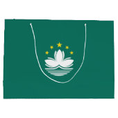 Macau-Flagge Große Geschenktüte (Rückseite)