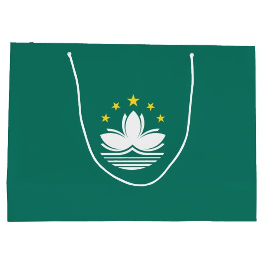 Macau-Flagge Große Geschenktüte (Rückseite)