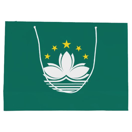 Macau-Flagge Große Geschenktüte (Rückseite)