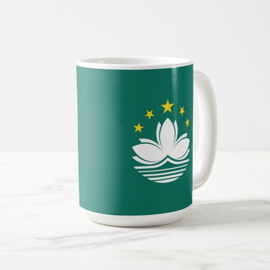 Macau-Flagge Kaffeetasse (VorderseiteRechts)