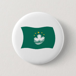 Macau-Flagge-Knopf Button