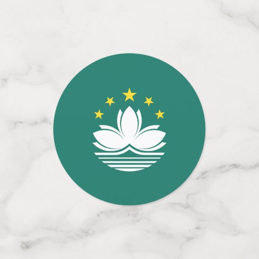 Macau-Flagge Konfetti (Klein Vorderseite)