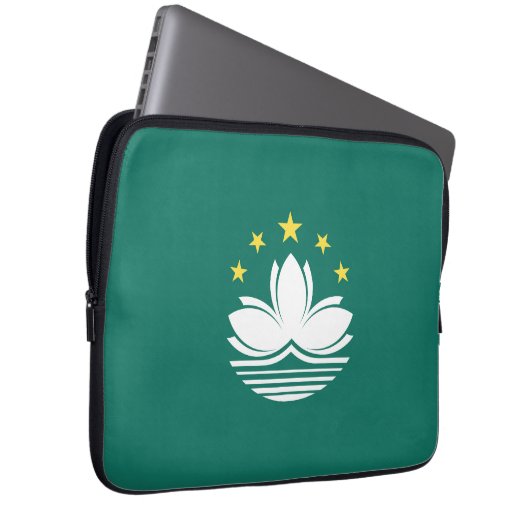 Macau-Flagge Laptopschutzhülle (Vorne Rechts)