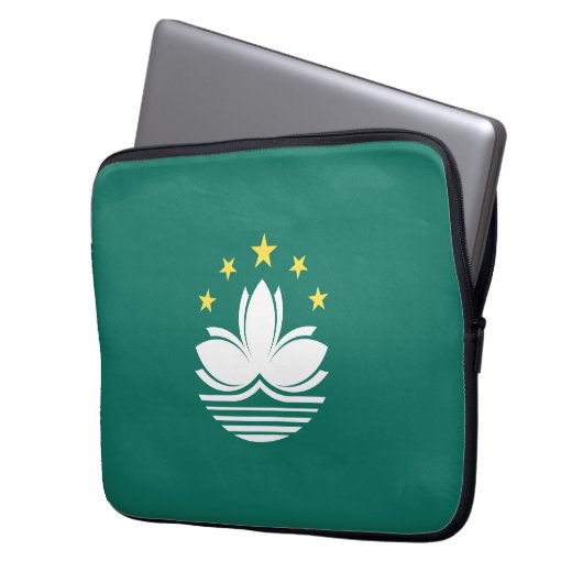 Macau-Flagge Laptopschutzhülle (Vorderseite Links)