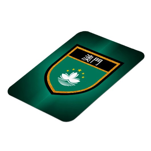 Macau-Flagge Magnet (Linke Seite)