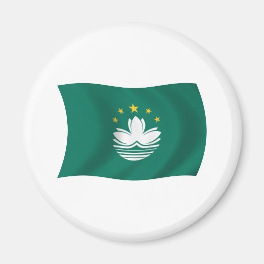 Macau-Flagge-Magnet Magnet (Vorne)